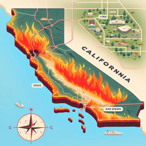 how far is the california fires from san diego