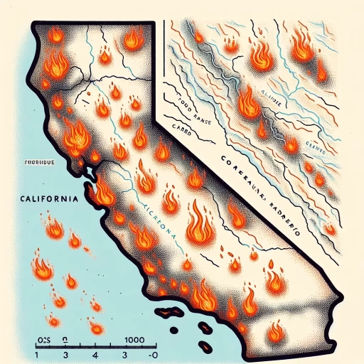 map of where the california fires are burning