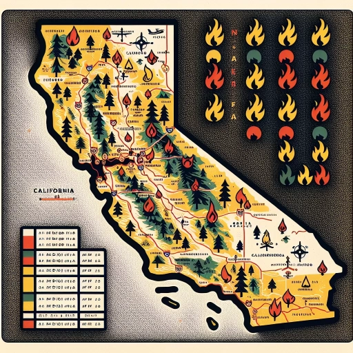 map showing where california fires are