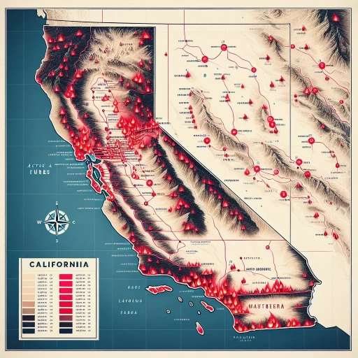 show me where the california fires are