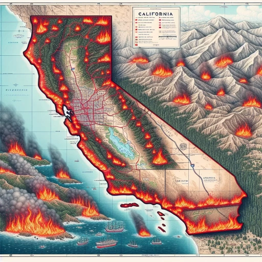 where are the california fires burning map