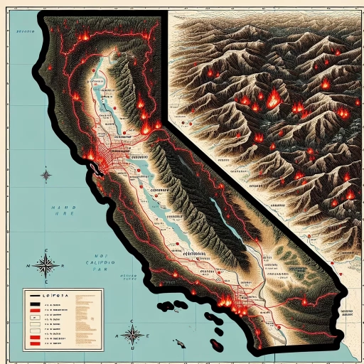 where are the california fires located map